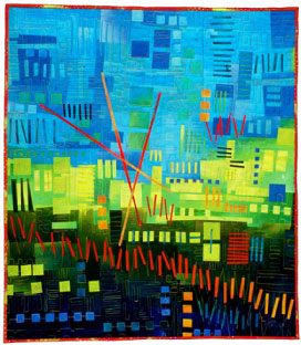 Liz Berg, Summer Fun, 2005, fiber, 40 x 35 inches.