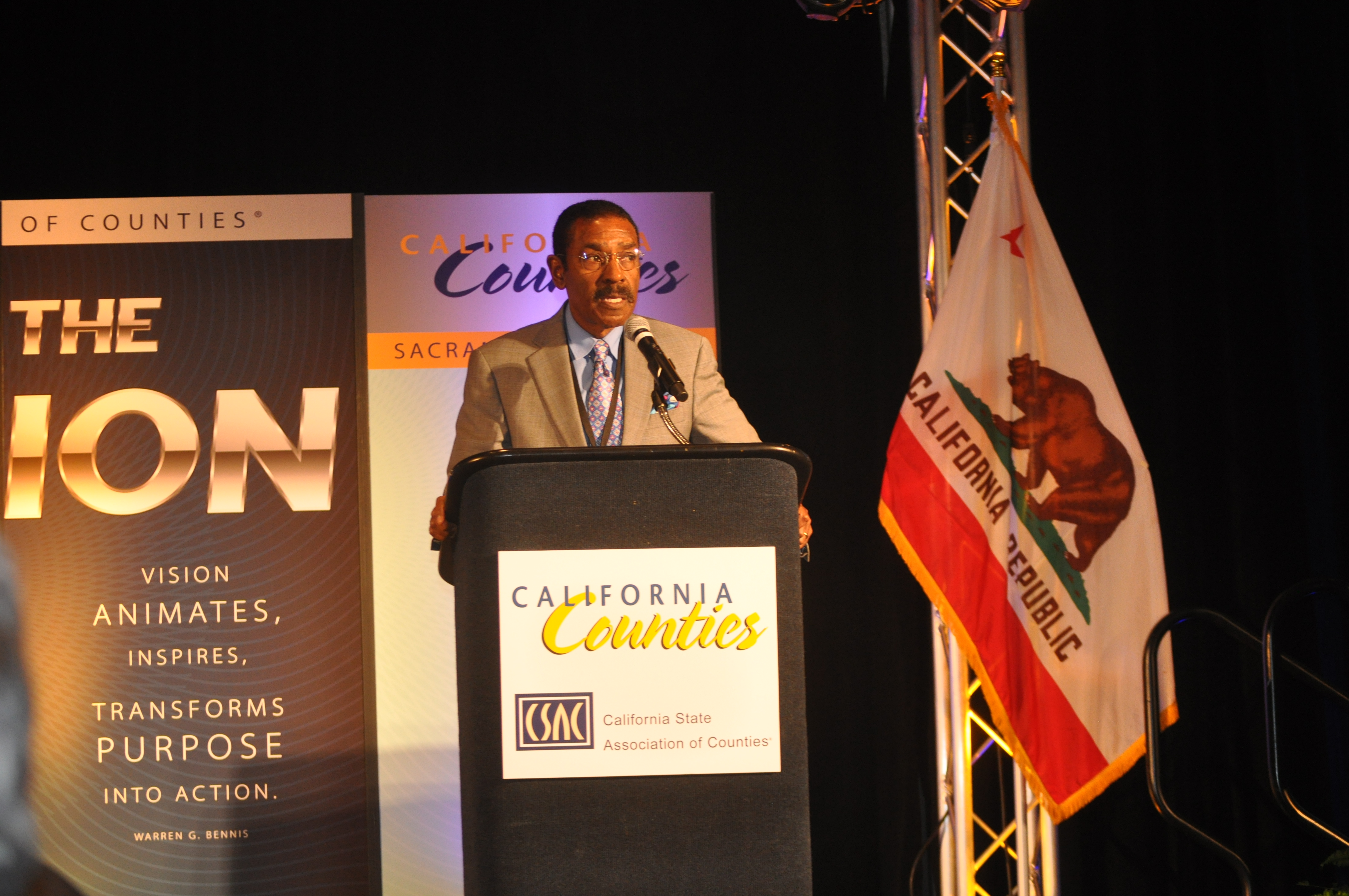 Supervisor Carson at the CSAC Conference.