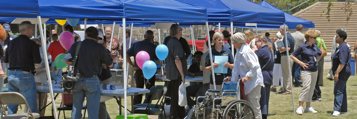 Photograph of an emergency preparedness expo.