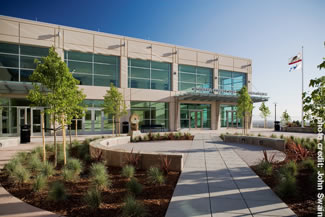 Photo of the exterior of the new Juvenile Justice Center.